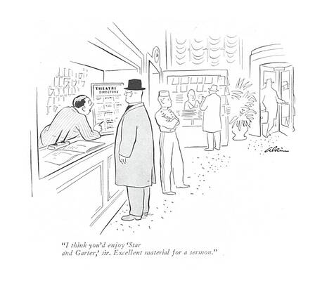 Prayer Drawing - I Think You'd Enjoy 'star And Garter by  Alain