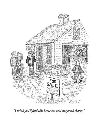 Hood Drawing - I Think You'll Find This Home Has Real Storybook by Edward Koren