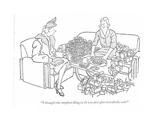 Simple Drawing - I Thought The Simplest Thing To Do Was Just Give by George Price