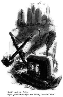 Construction Drawing - I Told Them by Richard Decker