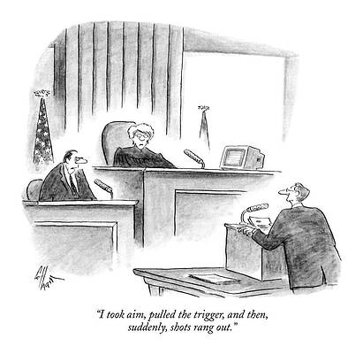 Courtroom Humor Sketch Drawing
