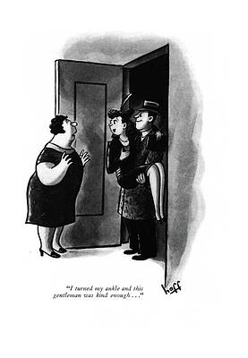 Lover Drawing - I Turned My Ankle And This Gentleman Was Kind by Sydney Hoff