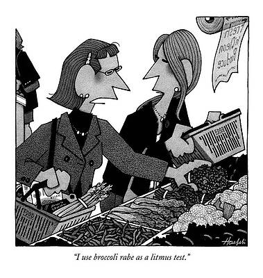 Vegetable Drawing - I Use Broccoli Rabe As A Litmus Test by William Haefeli