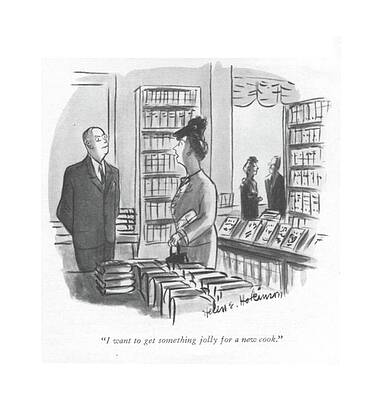 Recipe Drawing - I Want To Get Something Jolly by Helen E Hokinson