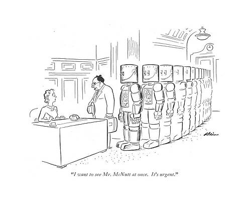 Laboratory Drawing - I Want To See Mr. Mcnutt At Once. It's Urgent by  Alain