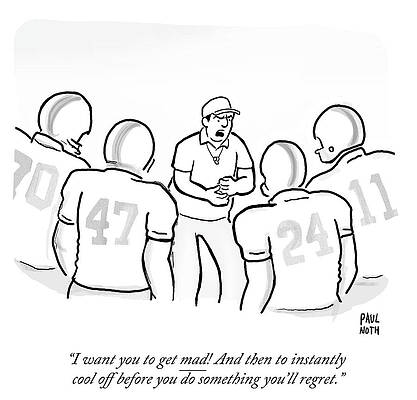 Cartoon Drawing - I Want You To Get Mad by Paul Noth