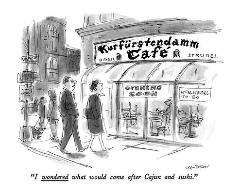 Construction Drawing - I Wondered What Would Come After Cajun And Sushi by James Stevenson