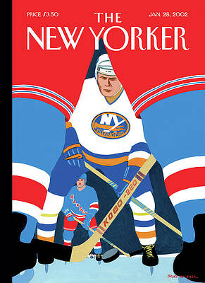 New Yorker Hockey Cover Painting