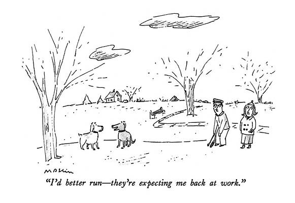 Background Drawing - I'd Better Run - They're Expecting Me Back by Michael Maslin