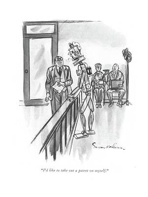 Robot Requests Patent Drawing