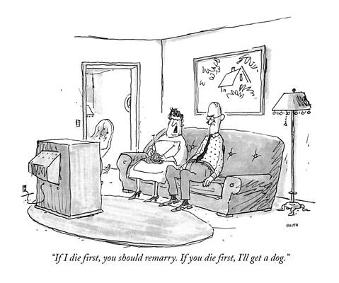 Couple Watching TV on Couch Drawing