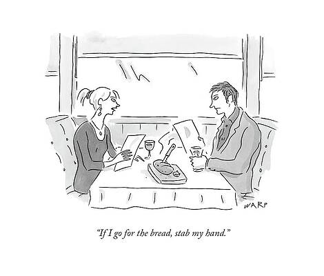 Wall Art featuring the drawing If I Go For The Bread by Kim Warp