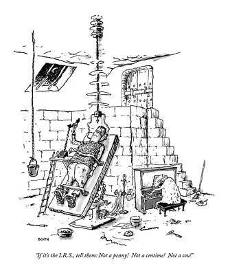 Lab Wall Art featuring the drawing If It's The I.r.s by George Booth