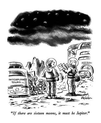 Future Drawing - If There Are Sixteen Moons by Ed Fisher