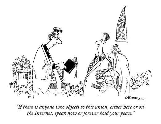 Peace Drawing - If There Is Anyone Who Objects To This Union by John Caldwell