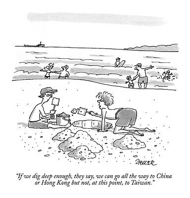 Children Digging on the Beach Wall Art