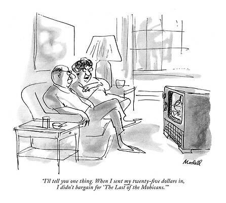 Watching Drawing - I'll Tell You One Thing. When I Sent by Frank Modell