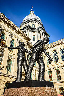 Illinois Wall Art featuring the photograph Illinois Police Officers Memorial In Springfield by Paul Velgos