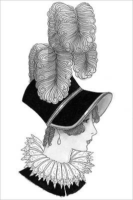 Nineteenth Century Wall Art featuring the digital art Illustration Of A Nineteenth Century Woman by Claire Avery