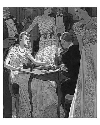 Elegant Evening Gathering Digital Art