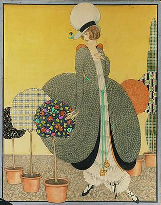 Wall Art featuring the digital art Illustration Of A Woman by George Wolfe Plank