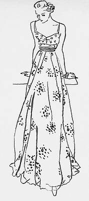 Pattern Digital Art - Illustration Of A Woman In A Dress by Abrams