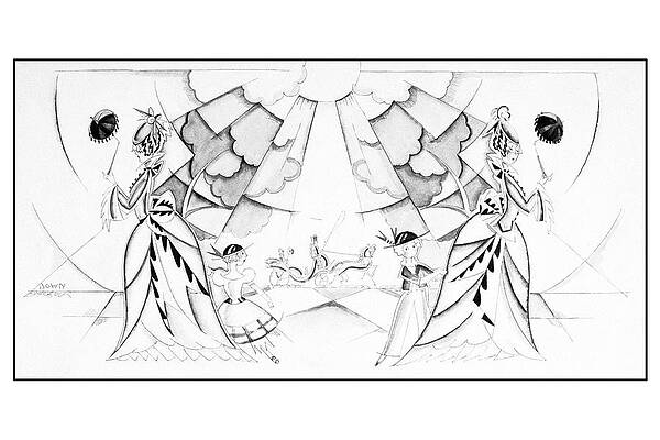 Abstract Digital Art - Illustration Of Two Women With Children by John Barbour