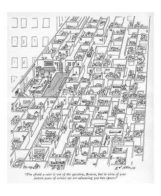 Professional Drawing - I'm Afraid A Raise Is Out Of The Question by Ed Arno