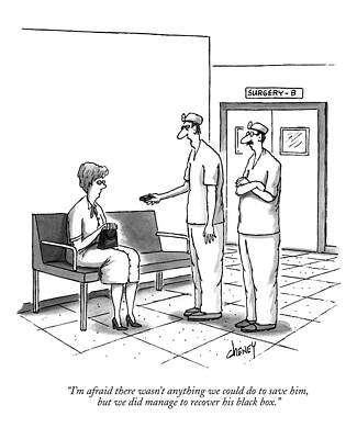 Wall Art featuring the drawing I'm Afraid There Wasn't Anything by Tom Cheney