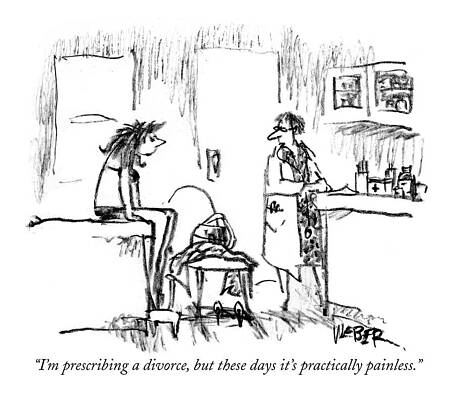 Underwear Drawing - I'm Prescribing A Divorce by Robert Weber
