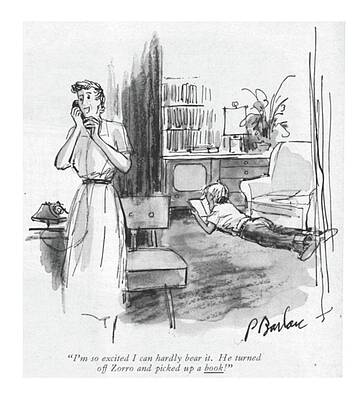 Childhood Drawing - I'm So Excited I Can Hardly Bear It. He Turned by Perry Barlow