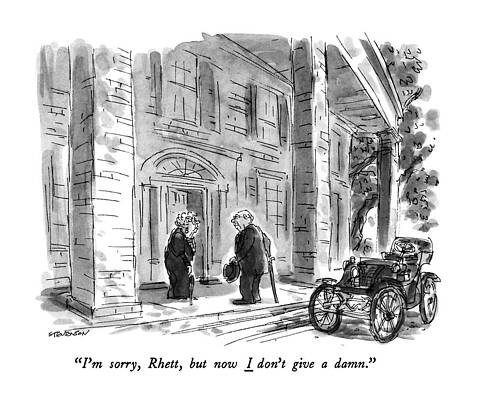 Wind Drawing - I'm Sorry, Rhett, But Now I Don't Give A Damn by James Stevenson