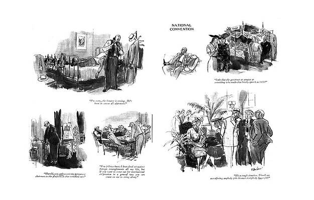 Rest Drawing - National Convention by Perry Barlow