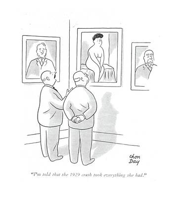 Nude Drawing - The 1929 Crash Took Everything by Chon Day