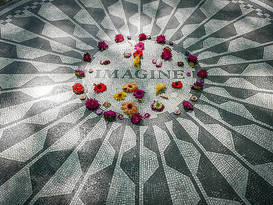 Photograph - John Lennon Memorial by Steven Sparks