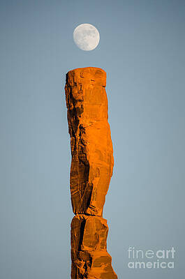 Moon Perched on Sandstone Pillar Wall Art