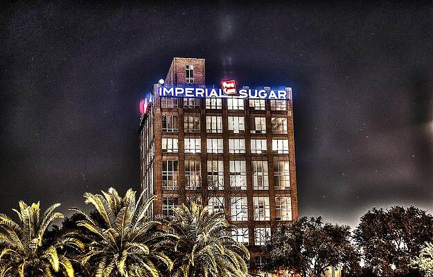 Imperial Sugar Building at Night Wall Art