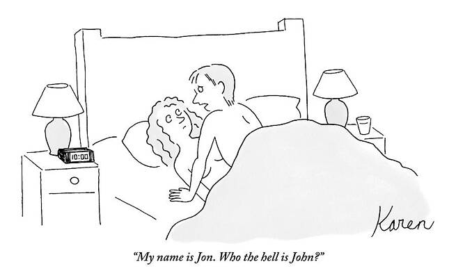 Confused Conversation in Bed Wall Art