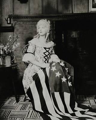 American Flag Wall Art featuring the photograph Ina Claire As Betsy Ross by Charles Sheeler