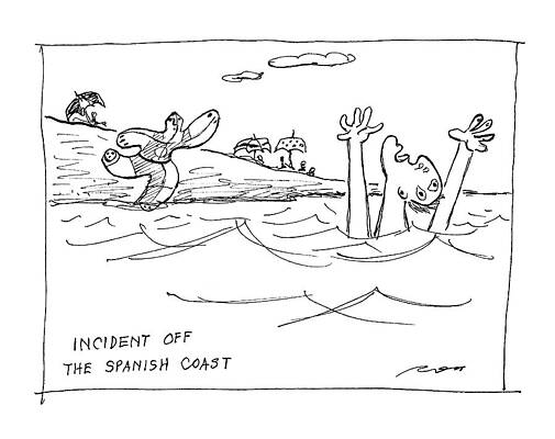 Europe Drawing - Incident Off The Spanish Coast by Al Ross