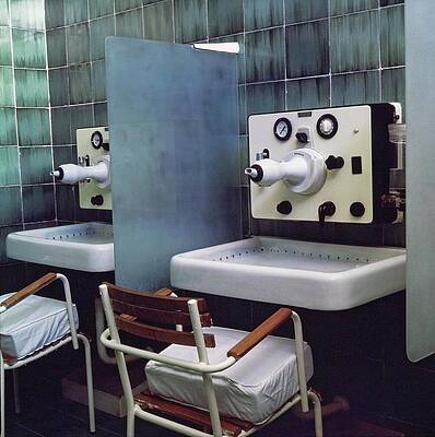 Spa Wall Art featuring the photograph Inhalation Room At Hotel Regina Isabella by Horst P. Horst