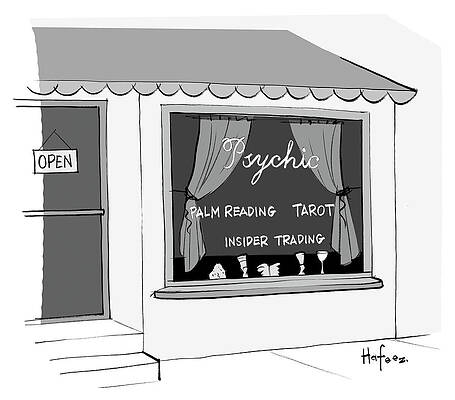 Curtain Drawing - Insider Trading by Kaamran Hafeez