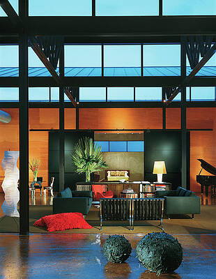 Illuminate Photograph - Interior Of Modern Living Room by Mary E. Nichols