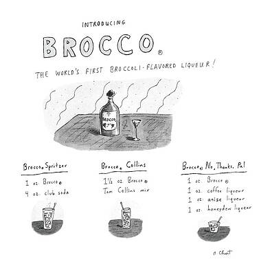 Recipe Drawing - Introducing Brocco.
The World's First by Roz Chast