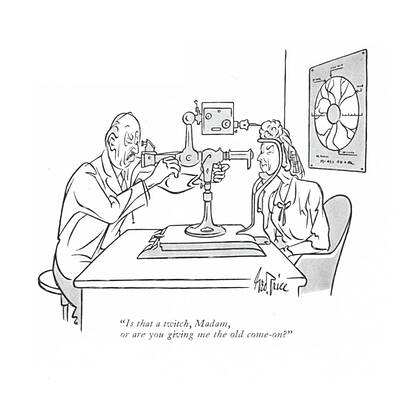 Attractive Drawing - Is That A Twitch by George Price