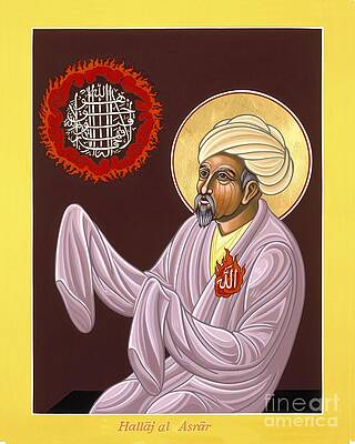 Wall Art featuring the painting Islamic Mystic And Martyr Al Hallaj 127 by William Hart McNichols
