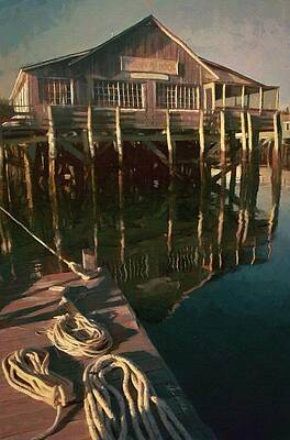 Wall Art featuring the painting Islesford Dock by Jeffrey Kolker