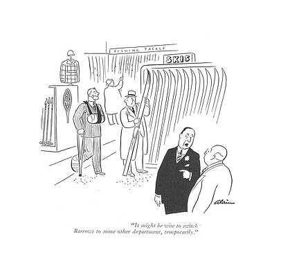 Ski Drawing - It Might Be Wise To Switch Barrows To Some Other by  Alain