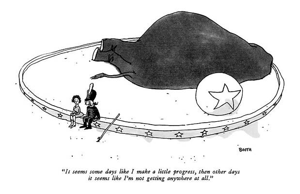 Circus Dilemma with Giant Seal Drawing