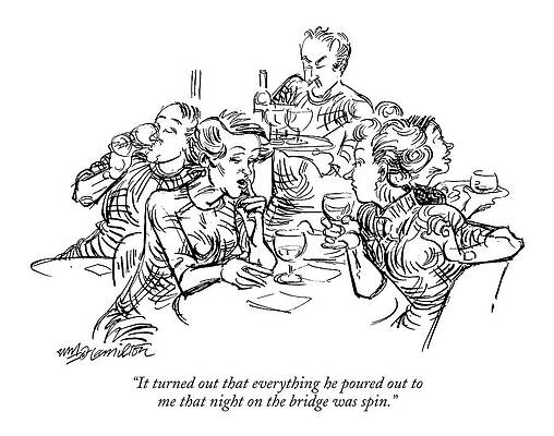 Spin Wall Art featuring the drawing It Turned Out That Everything He Poured by William Hamilton